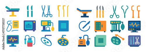 Vetclinic Surgery Icons