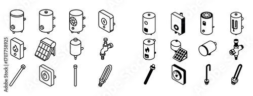 Water Heater Icons