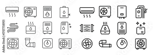 HVAC Minimalist Icon Grid