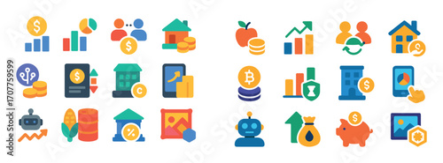 Colorful Investment Icons