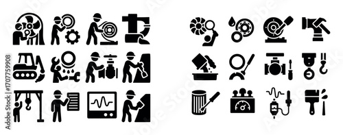 Hydroelectric Plant Icons