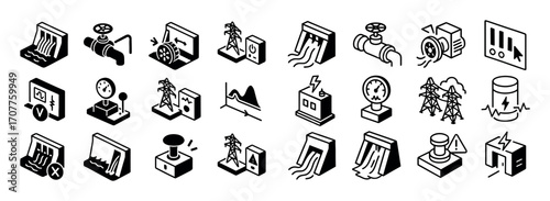 Hydropower Process Icons