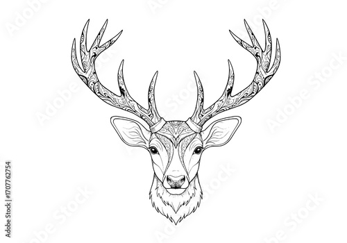 Ornate Deer Portrait