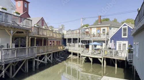 Kennebunkport Stilt Structures in Tidal River Basin 