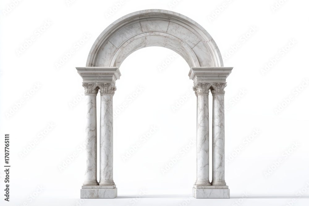 Naklejka premium Graphic layout showcasing a classic Roman arch design for modern advertising purposes