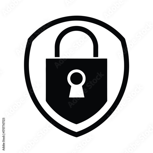 Vpn Lock Icon Clean Flat Style