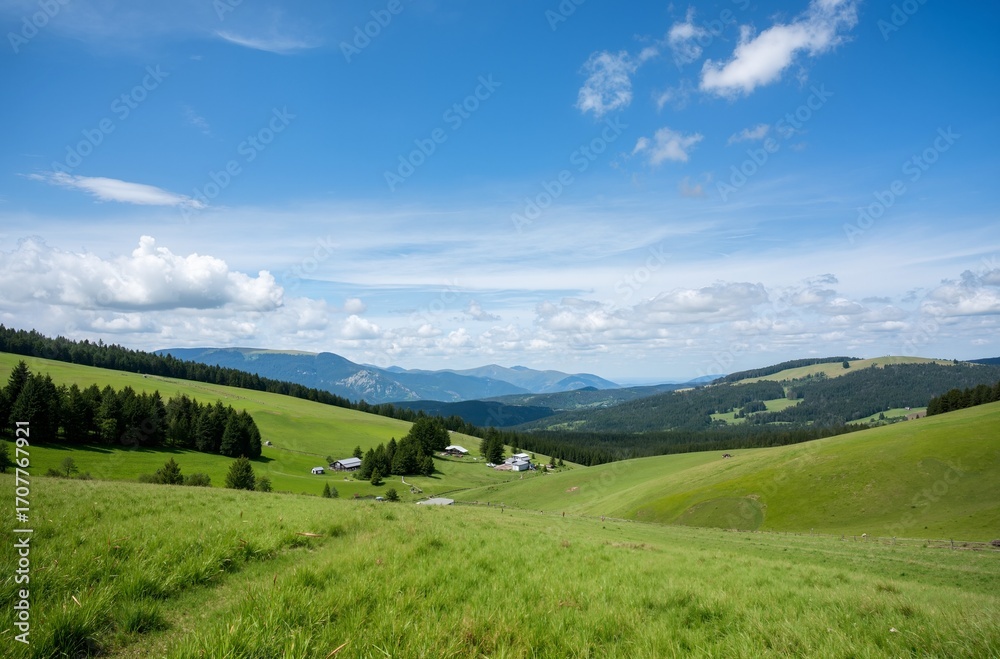 Fototapeta premium landscape with mountains and blue sky