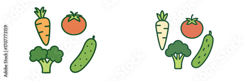 Assortment of fresh healthy garden vegetables including carrots tomatoes broccoli and cucumbers for healthy eating