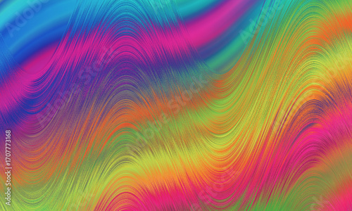 Vibrant abstract background with colorful waves and textured brushstrokes