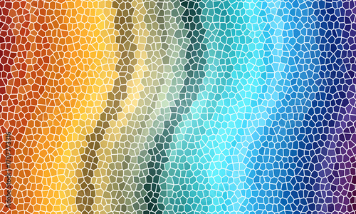 Abstract mosaic background with colorful gradient and irregular tile pattern