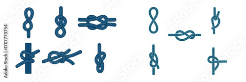Comprehensive collection of nautical rope knots and bends for marine, sailing, climbing, and outdoor activities
