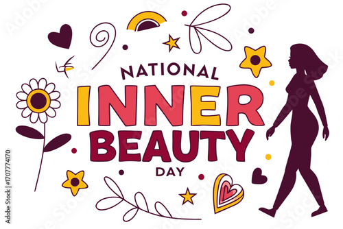 NATIONAL INNER BEAUTY DAY vector illustration