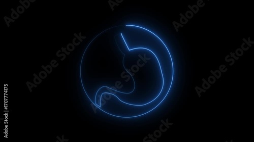 Wallpaper Mural Glowing neon heart light illustration design with burning energy on black space Torontodigital.ca