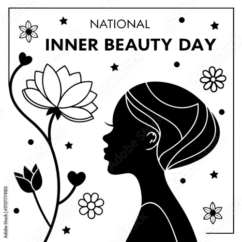 NATIONAL INNER BEAUTY DAY vector illustration