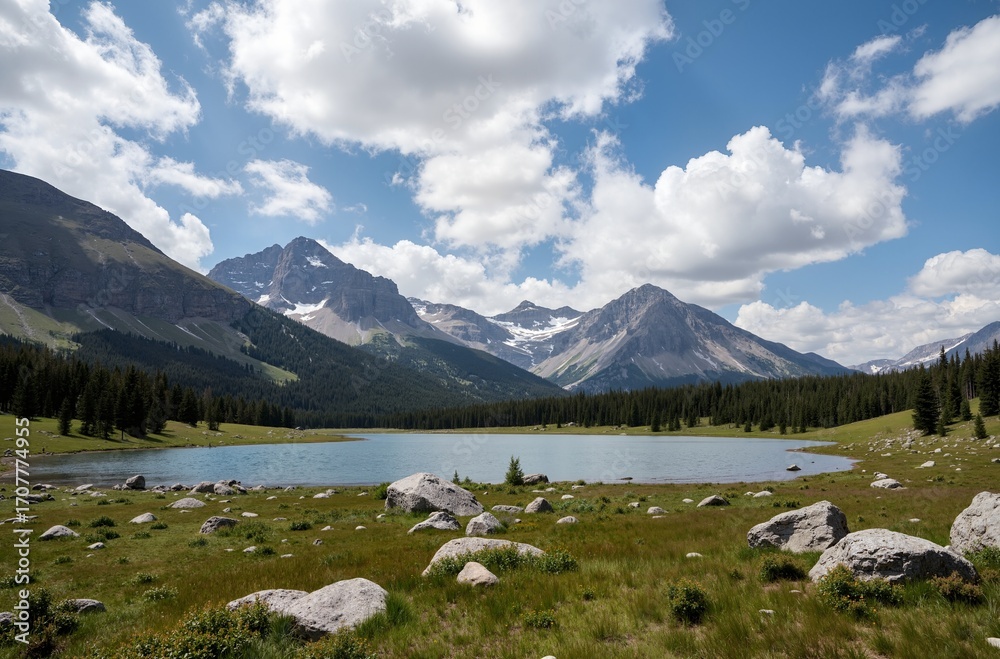 Obraz premium mountain lake in the mountains