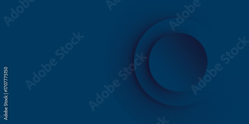 Abstract trendy gradient shapes composition elegant hipster futuristic | Modern one side 3d geometric circle shape blue colour background | Vector illustration