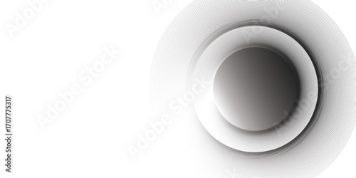 Abstract trendy gradient shapes composition elegant hipster futuristic | Modern one side 3d geometric circle shape white colour background | Vector illustration