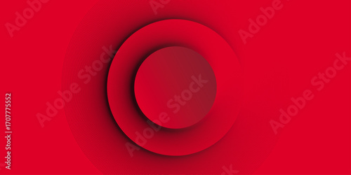 Abstract trendy gradient shapes composition elegant hipster futuristic | Modern 3d geometric circle shape red colour background | Vector illustration