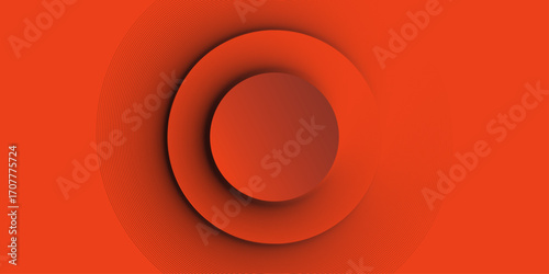 Abstract trendy gradient shapes composition elegant hipster futuristic | Modern 3d geometric circle shape aerospace orange colour background | Vector illustration