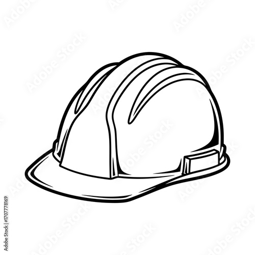 Safety First Protective Hard Hat Symbolizing Workplace Security and Construction