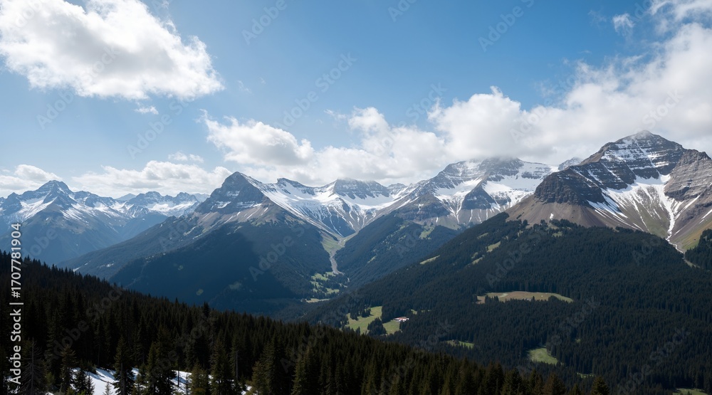 Fototapeta premium snow covered mountains in winter