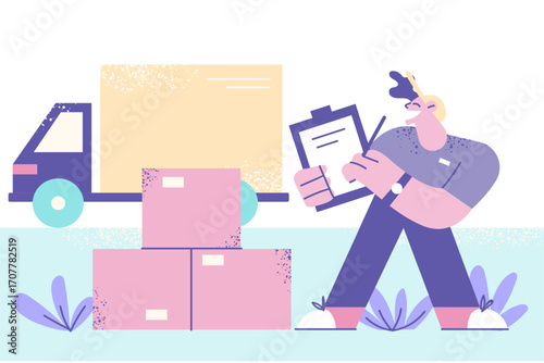 Transportation and delivery logistics concept