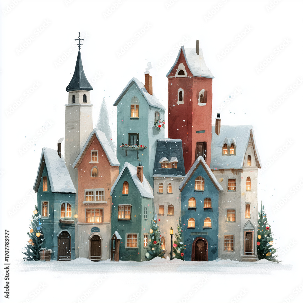 Obraz premium old town in winter