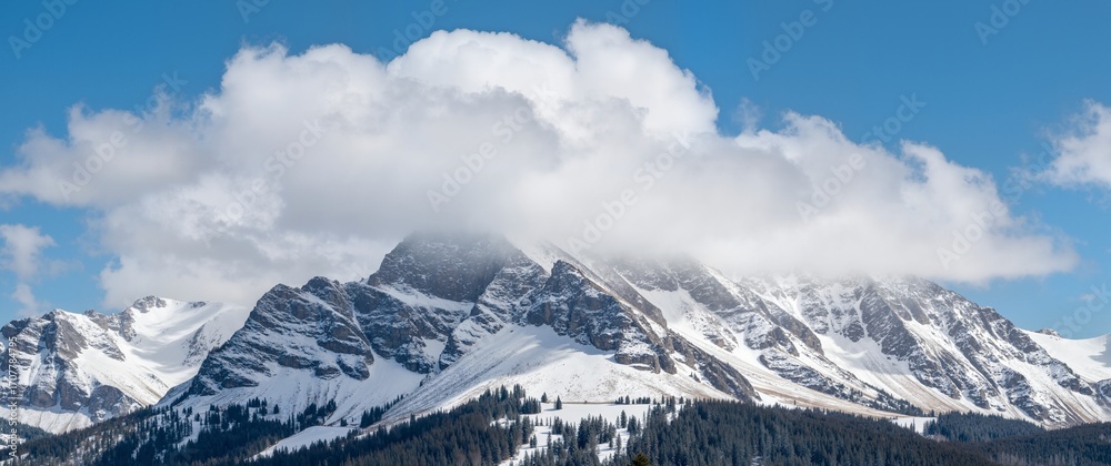 Obraz premium panorama of the mountains in winter