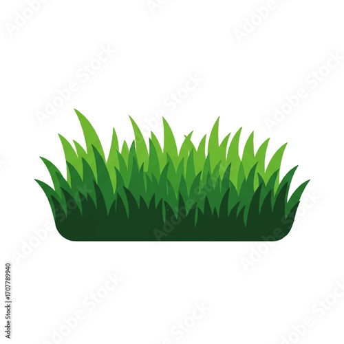 Green Patch Lush Grass Illustration for Nature-Inspired Designs and Eco-Friendly Projects