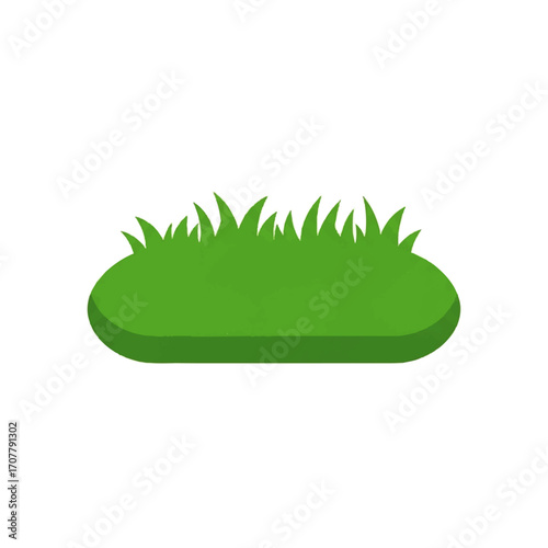 A Simple and Cheerful Illustration of Green Grass, Perfect for Various Design Projects