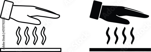Warning symbol for hot surface, indicating caution to avoid burns