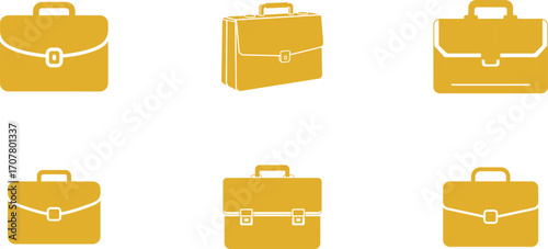 Professional briefcases in modern, clean icons for your business projects