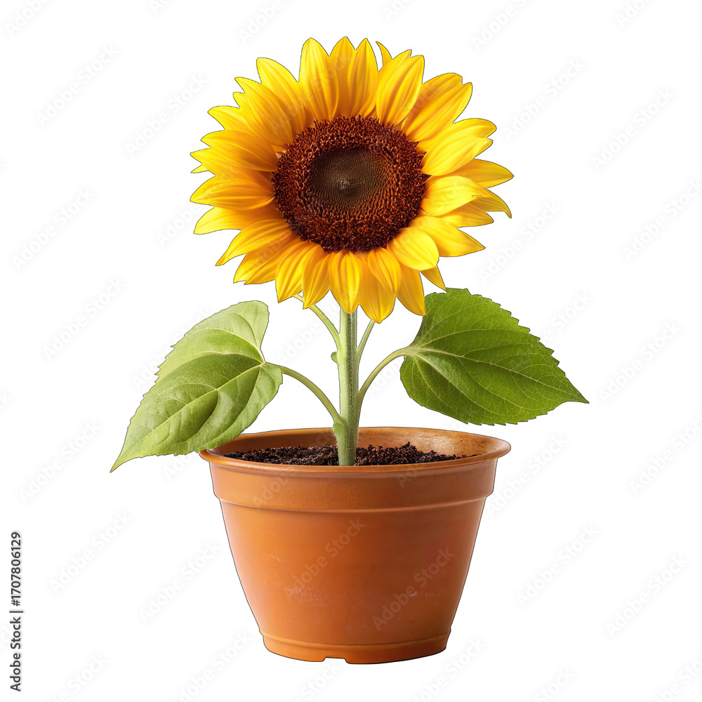 Obraz premium sunflower on a white background