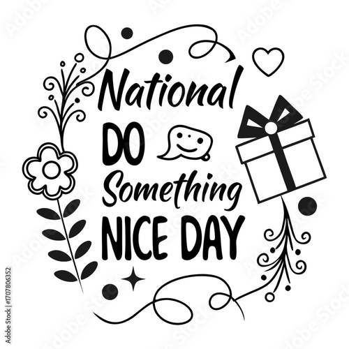 NATIONAL DO SOMETHING NICE DAY vector illustration