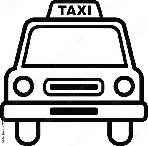 Isolated taxi cab vector illustration transportation service