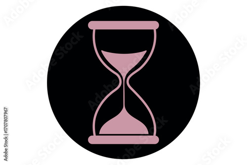 set of sand clock illustrations with varying frames and sand amounts. Hourglass shapes in multiple variations. Vector icon set of hourglasses with falling sand.
