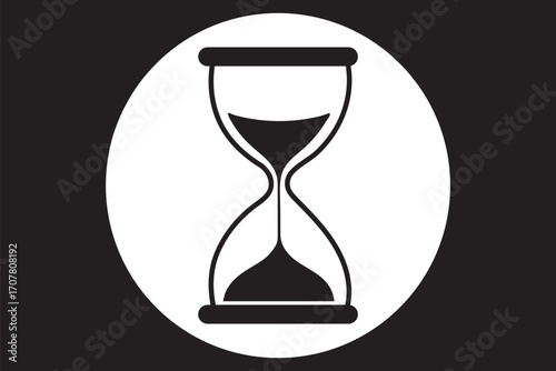 set of sand clock illustrations with varying frames and sand amounts. Hourglass shapes in multiple variations. Vector icon set of hourglasses with falling sand.