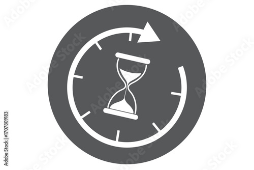 set of sand clock illustrations with varying frames and sand amounts. Hourglass shapes in multiple variations. Vector icon set of hourglasses with falling sand.