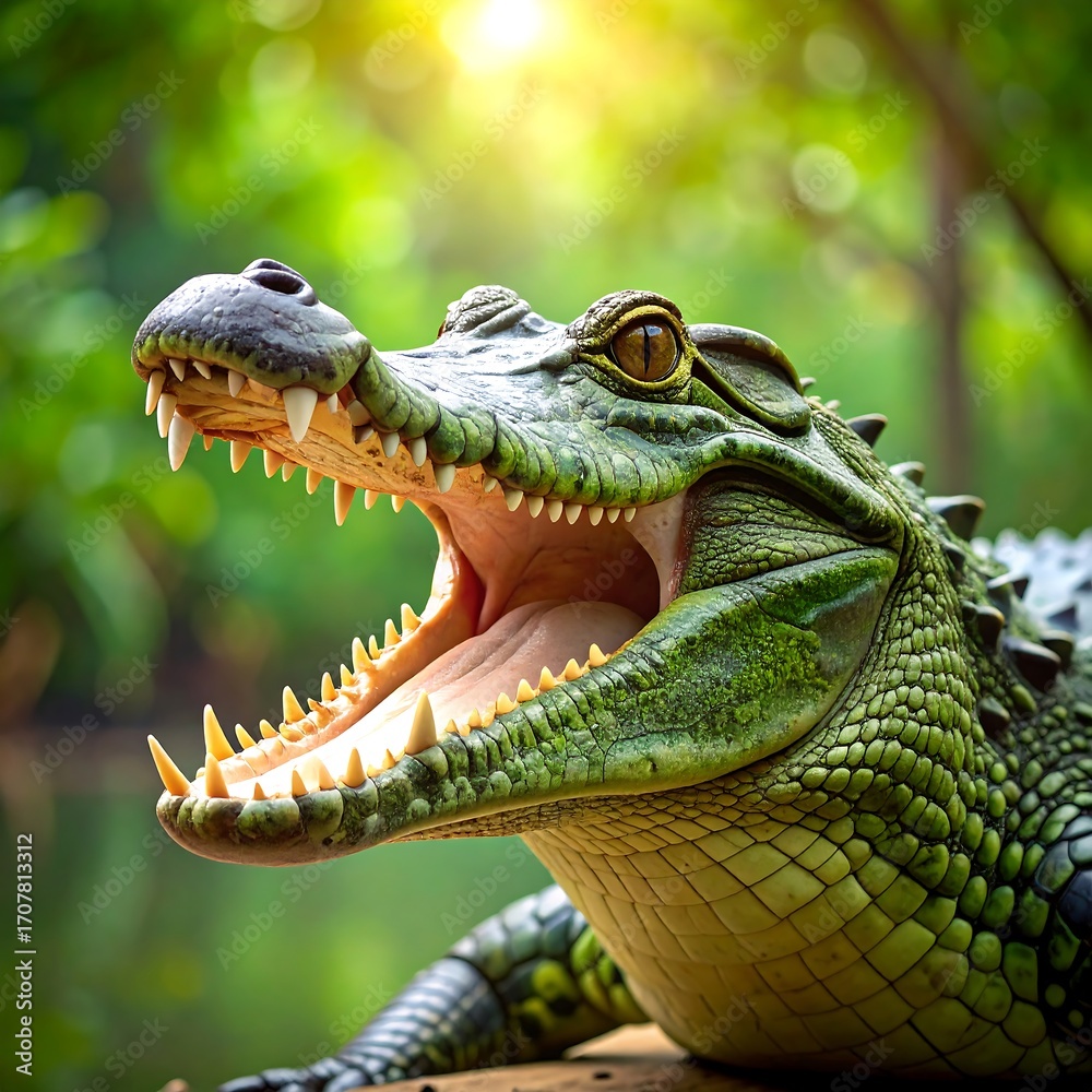 Fototapeta premium Croc in jungle