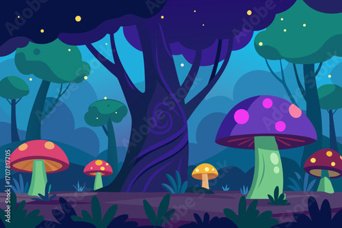 mushrooms in the forest