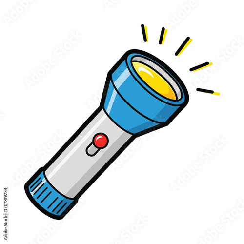flashlight isolated on white