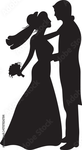 Wallpaper Mural silhouette of a couple ,silhouette of a couple with heart Torontodigital.ca