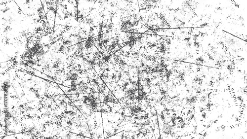Grunge texture, Black scratched background. Black grunge texture with cracks and dirt on transparent background. 