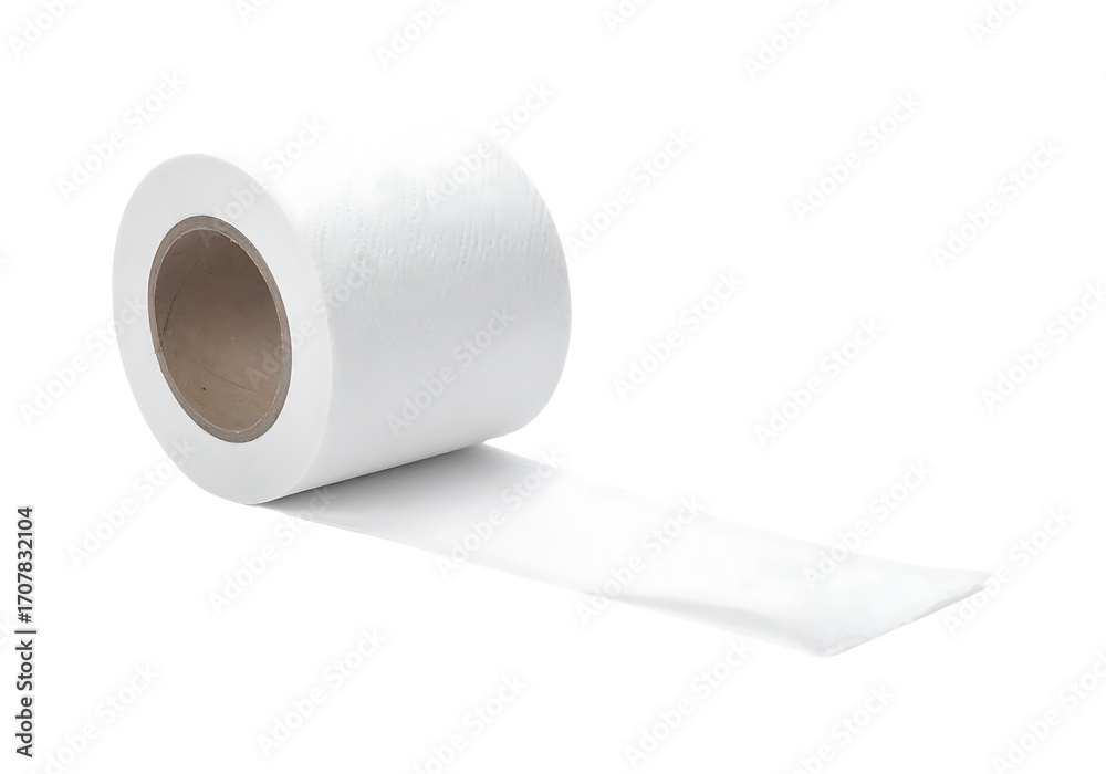 Fototapeta premium White adhesive tape roll isolated on transparent background