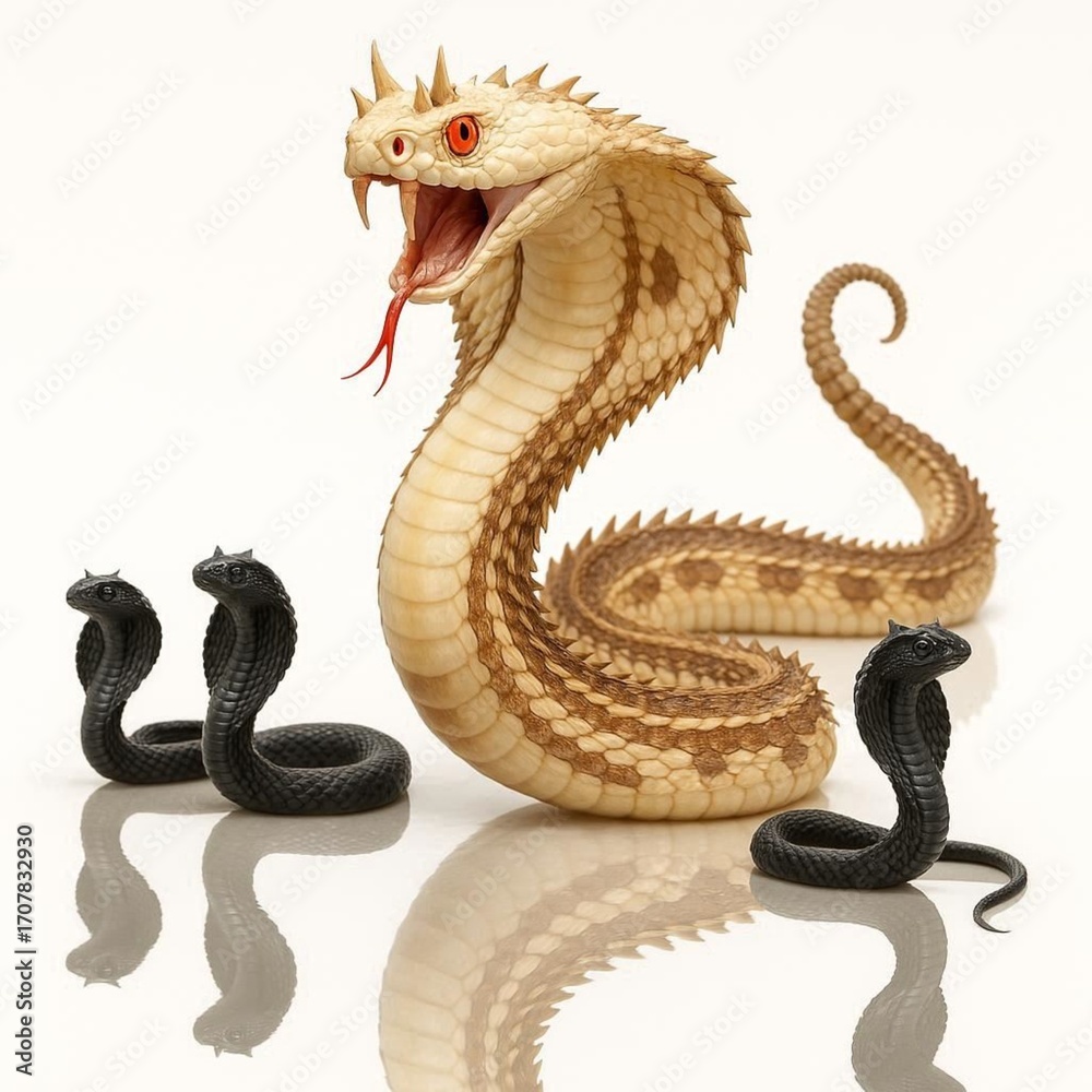 Fototapeta premium Herpentosaurus on the white background