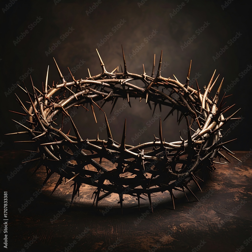 Fototapeta premium Crown of thorns, dark background
