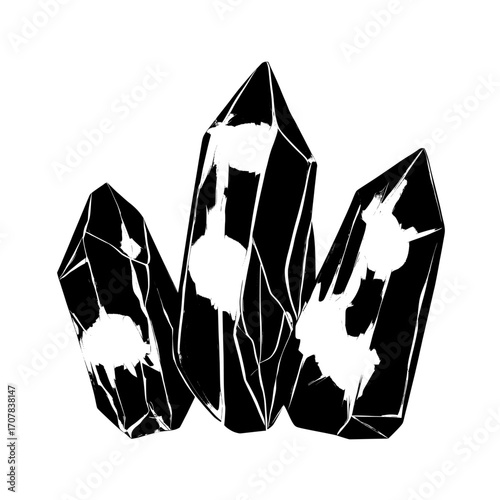 A cartoon modern illustration depicts isolated natural neon glowing aquamarine gemstones, including sapphire or quartz glass, blue crystal gems, and jewel rock mineral stones, as a jewelry and