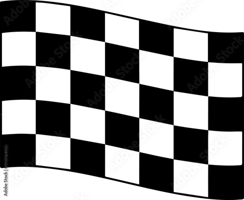 Dynamic checkered flag waves boldly signifying victory and the thrill of competition