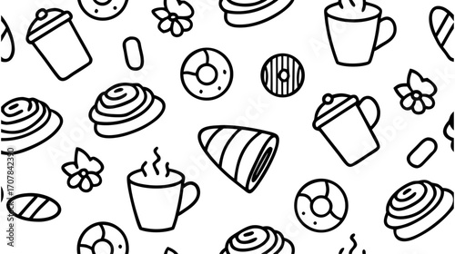 seamless pattern with ice cream