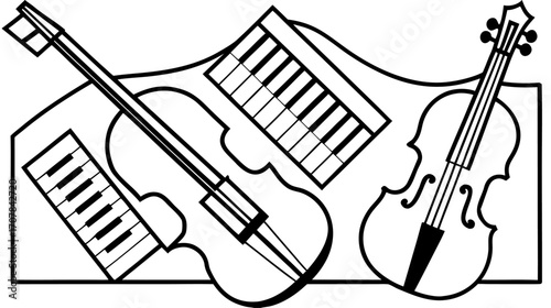 musical instruments vector